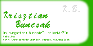 krisztian buncsak business card